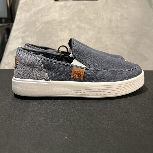 Hey Dude Sunapee M Craft Men's 9 Blue Slip On Comfort Sneakers - Picture 1 of 10